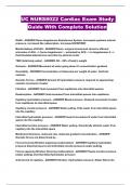 UC NURS8022 Cardiac Exam Study Guide With Complete Solution