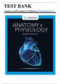 Test Bank for  Anatomy and Physiology, 1st Edition  Elizabeth Co Chapter 2-27 | complete