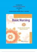 Test Bank - Textbook of Basic Nursing  11th Edition By Caroline Bunker Rosdahl, Mary T. Kowalski | All Chapters, Complete Guide 2023|