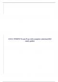 ANCC PMHNP Exam Prep with complete solution(2023 study guide)