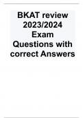 BKAT Test 2023/2024 Complete Solution Package/ BKAT Study Exam /  BKAT Critical Care Review Test / BKAT 9r Exam  / BKAT review
