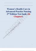 Women’s Health Care in Advanced Practice Nursing 2 nd Edition Test bank