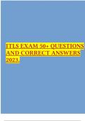 ITLS EXAM 50+ QUESTIONS AND CORRECT ANSWERS 2023.