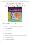 Test Bank for Essentials of Pathophysiology 4th Edition Porth