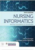 Nursing Informatics and the Foundation of Knowledge 5th Edition McGonigle Test Bank