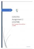 COS3701 Assignment 2(ANSWERS) 2023(216708)