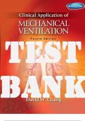 TEST BANK for Clinical Application of Mechanical Ventilation 4th Edition by Chang David. ISBN 9781285667348 (All Chapters 1-18).