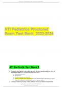 ATI Pediatrics Proctored Exam Test Bank  2023-2024