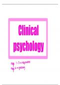 A level clinical psychology content notes 