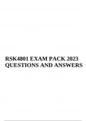RSK4801 EXAM PACK 2023 QUESTIONS AND ANSWERS.