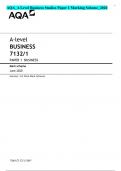  AQA AQA_A Level Business Studies Paper 1 Marking Scheme_2020 Verified Ans.