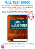 Test Bank For Quality Management in the Imaging Sciences 5th Edition By Jeffrey Papp 9780323261999 Chapter 1-15 Complete Guide .