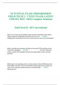 NCTI FINAL EXAM: PROGRESSION FIELD TECH 2 - 3 TEST EXAM| LATEST UPDATE 2023 / 2024| Complete Solutions  Field Tech II - III Conventional