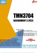 TMN3704 Assignment 3 (QUIZ COMPLETE ANSWERS) 2023 - DUE 5 July 2023