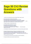 Sage 50 Ch3 Review Questions with Answers