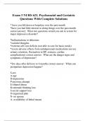 Exam 3 NURS 623, Psychosocial and Geriatric Questions With Complete Solutions