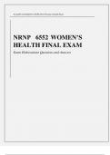 Final Exam: NRNP 6552/ NRNP6552 Advanced Nurse Practice in Reproductive Health Care Final Exam / Midterm exam| Questions and Verified Answers|2023/ 2024 Newly Updated!!