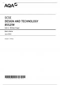 GCSE DESIGN AND TECHNOLOGY 8552/W