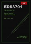 EDS3701 Assignment 4 Answers (Updated With References Included) 2023 - Year Module (A+)