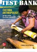 TEST BANK for Cultural Anthropology 19th Edition by Conrad Kottak. All Chapters 1-15 (Complete Download) 472 Pages.
