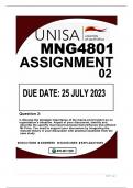 MNG4801 ASSIGNMENTS 02DUE DATE 25JULY 2023