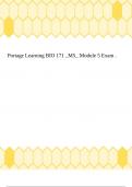 Portage Learning BIO 171 _M5_ Module 5 Exam .