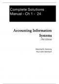 Solutions for Accounting Information Systems, 15th edition by Marshall B Romney