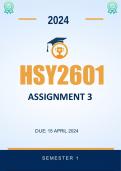 HSY2601 Assignment 3 (ANSWERS) Due 15 April 2024