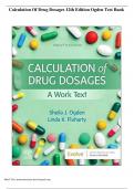 CALCULATION OF DRUG DOSAGES 12TH EDITION OGDEN TEST BANK | COMPLETE GUIDE QUESTION & ANSWER ISBN NO:0323826229