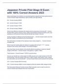 Jeppesen Private Pilot Stage III Exam with 100% Correct Answers 2023