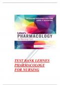 Test Bank Lehne's Pharmacology for Nursing Care, 11th Edition by Jacqueline Burchum, Laura Rosenthal Chapter 1-112 Complete Guide A 2023
