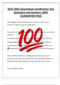 2023-2024 Smartsheet Certification Test Questions and Answers 100% GUARANTED PASS