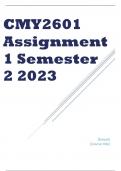 CMY2601 Assignment 1 Semester 2 2023
