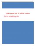 Portage Learning, BIOD 121 Nutrition – Module 3 Problem Set