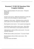 Roseman U NURS 303 Questions With Complete Solutions