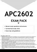 APC2602 EXAM PACK 2023 - DISTINCTION GUARANTEED