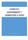 OVM3701 Assignment 1 Semester 2 2023