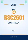 RSC2601 Exam pack 2024