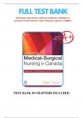 Test Bank For Lewis's Medical Surgical Nursing in Canada 5th Edition by Jane Tyerman, Shelley Cobbett/Chapter 1-30 Guide.