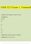 GEB 3213 Exam 1 Trammell 2023 - 2024 (Verified)
