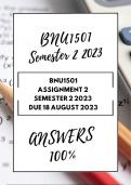 BNU1501 Assignment 2 Semester 2 2023 (Answers) Due 18th August 2023