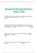 Integrated Physical Sciences - WGU C165