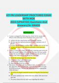 ATI PN LEADERSHIP PROCTORED EXAM WITH NGN 2024 (UPDATED) Questions And Answers/A+ GRADE