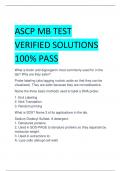 Exam (elaborations) ASCP MB 