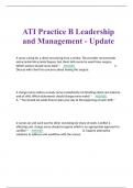 ATI RN Leadership proctored rn latest package deal .Discounted price 2023/2024