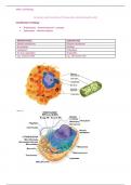 Summary of Cells & Cell Biology