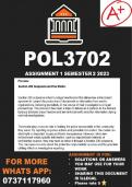 POL3702 Assignment 1 Semester 2 2023 (Answers)
