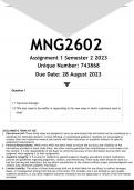 MNG2602 Assignment 1 (ANSWERS) Semester 2 2023 - DISTINCTION GUARANTEED