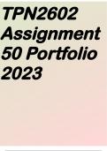 TPN2602 Assignment 50 Portfolio 2023