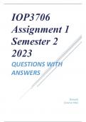 IOP3706 Assignment 1 Semester 2 2023